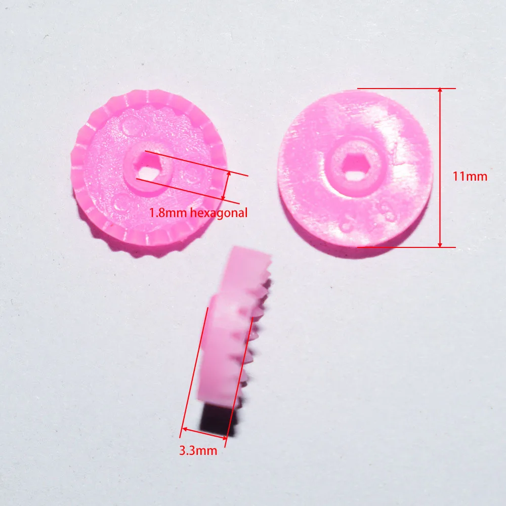 C203A C201.8B 0.5M Plastic Crown Gear 11mm Diameter 20 Tooth Toy Model Accessories Z20 3mm Hole