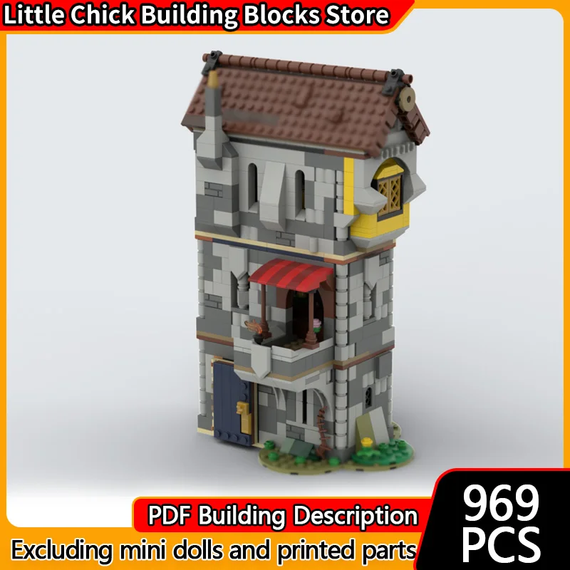 Medieval Castle Model MOC Building Bricks High-Rise Residential Modular Technology Children Holiday Gifts Assemble Toys Suit