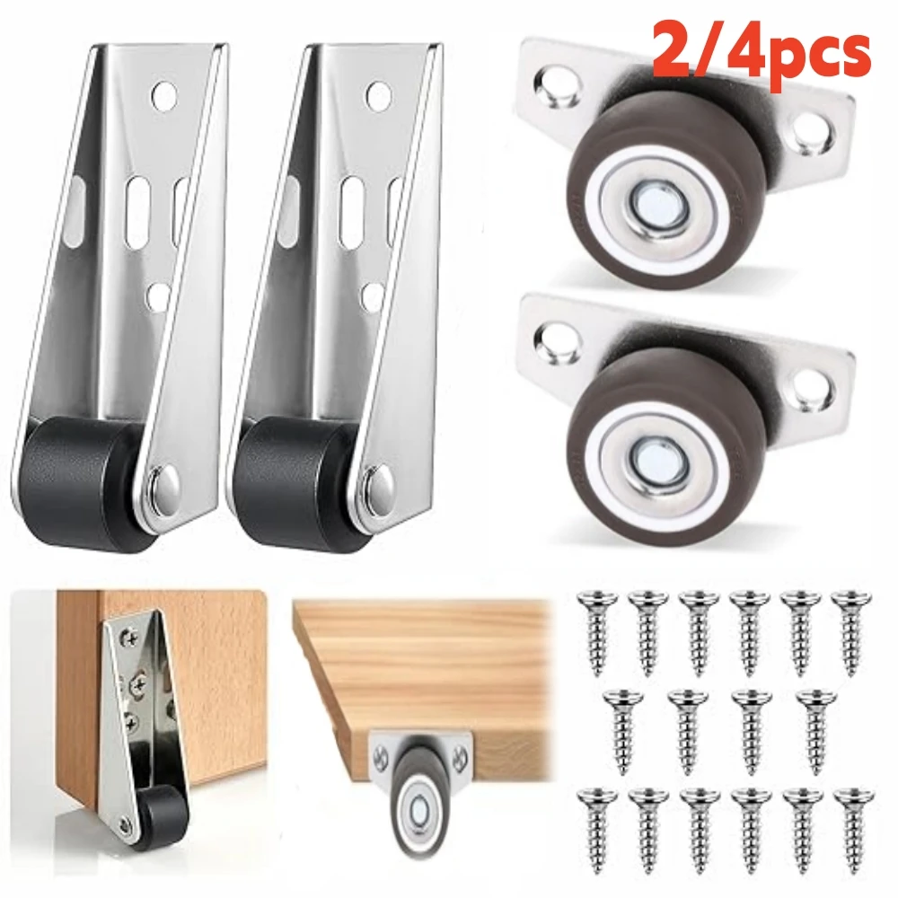 Mini Silent Furniture Wheel Side Mounted Directional Wear-resistant Sliding Door Roller Office Furniture Rubber Caster Wheel