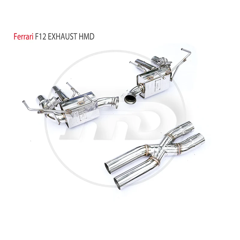 HMD Stainless Steel Exhaust System For Ferrari F12 Auto Custom Valve Muffler For Cars Modified Downpipe Tailpipe