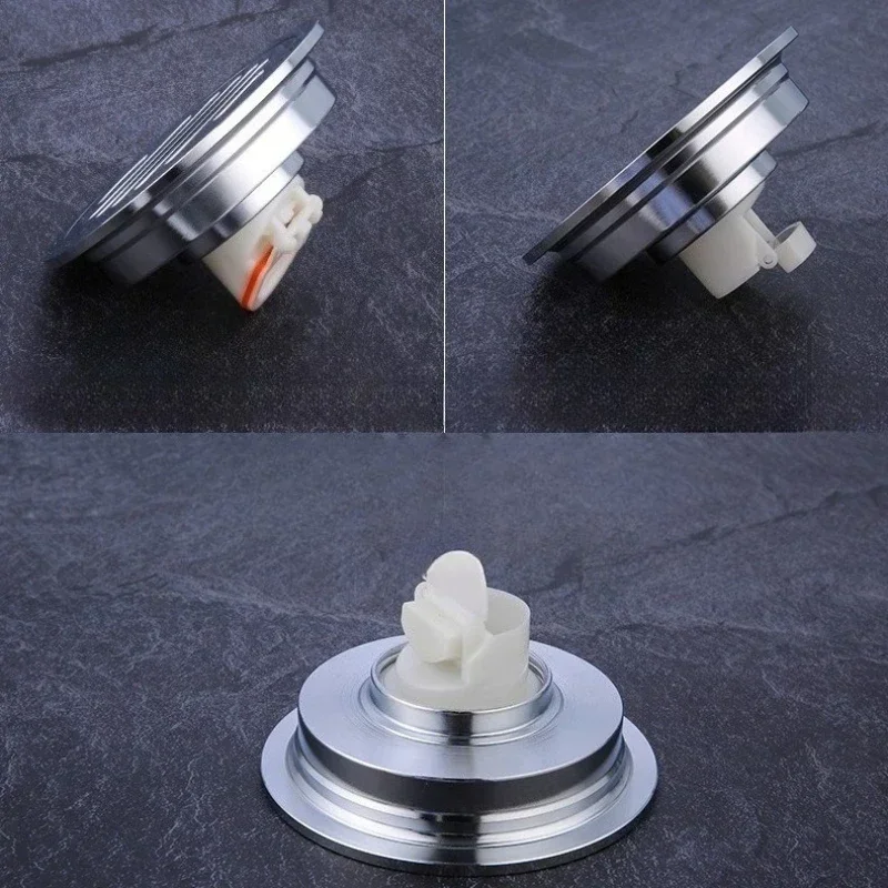 Circular chrome brass shower floor drain, old-fashioned 10X10cm floor drain, renovated bathroom deodorizing floor drain,