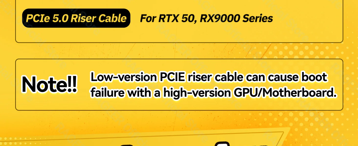 RAGEER PCIe 5.0 Dual Reverse GPU Riser-Kabel 128Gbps 30AWG Doppelt Abgeschirmtes Flachkabel Dual Reverse Verlängerungskabel für ITX-Gehäuse – Detail 3