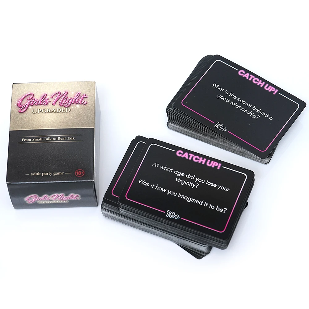 Girls Night Card Game for Women Fun 120 Cards Conversation Starters for Friends Adult Party Game with Spicy Questions Deep Talks — Girls