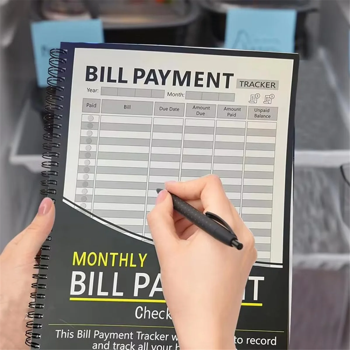 AAAE ежемесячный органайзер для счетов, трекер для оплаты, блокнот, домашний бюджет, расписание, трекер расходов и счетов для мужчин и женщин