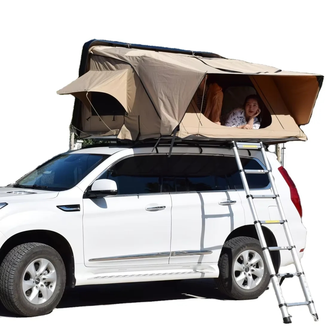 

Hot Sale Outdoor Camping Oxford Carbon Steel Frame Hard Shell Car Roof Tent for Camping