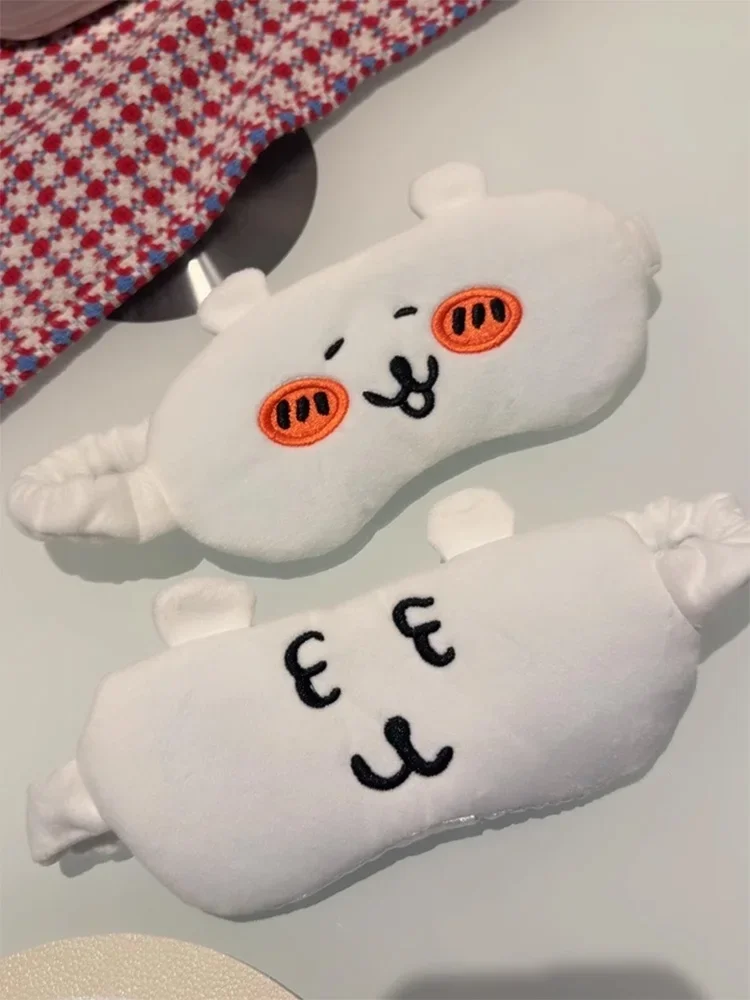 Schlafmaske mit niedlichem Bärenmuster, Verdunkelungs-Augenabdeckung mit abnehmbaren, kühlenden Gel-Pads, weich, bequem, für Damen und Herren, Stressabbau