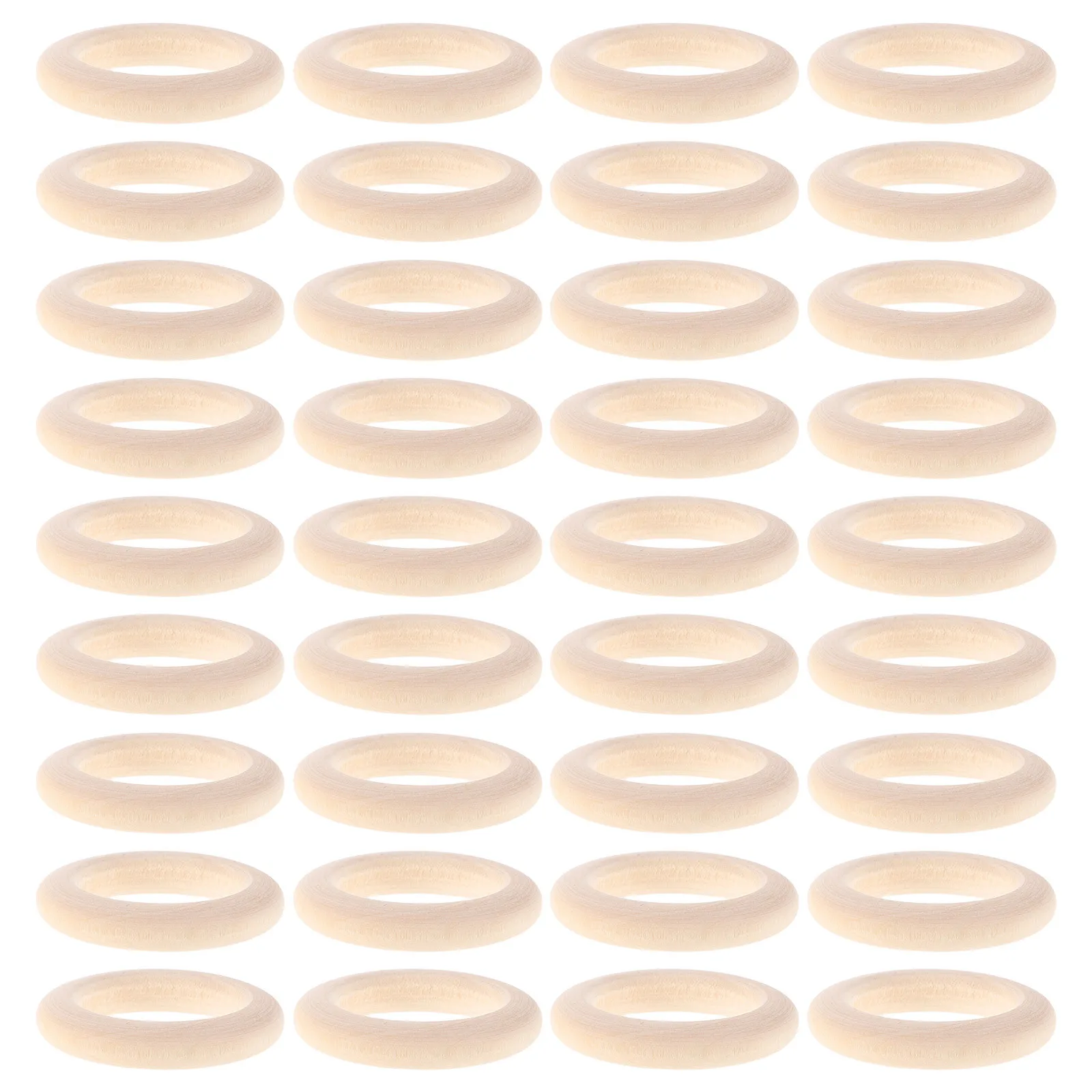 

80Pcs Solid Wood Rings Natural Unfinished Craft Hoops for DIY Macrame Jewelry Making Craft Supplies Unfinished Wood
