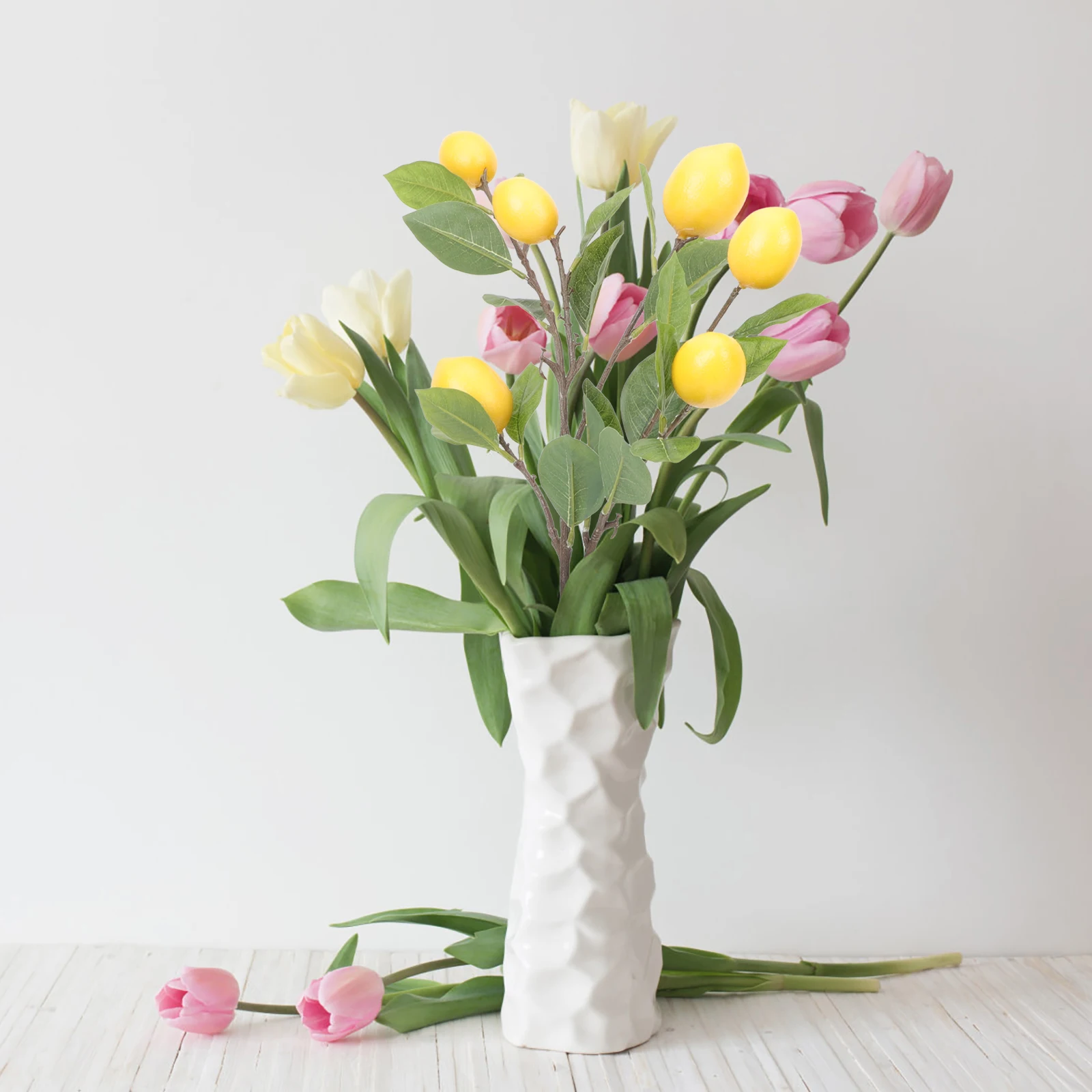 

Artificial Lemon Branches Simulation Decoration for Vase Floral Arrangement Bright Color Realistic Effect Environmental