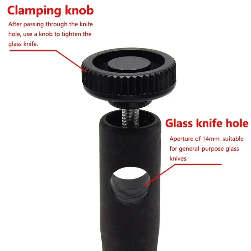 5Pcs Glass Cutter Afterburner Handle Oil Filled Roller Power-assisted Handle Diamond Glass Knife Handle Hand Tool Accessories