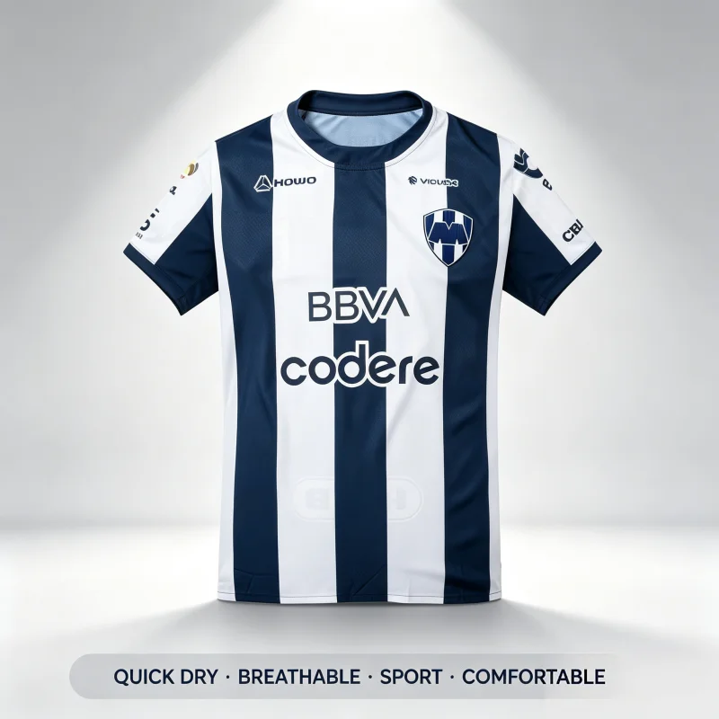 26-27 Monterrey 3DPrint Football Jersey Men Women Summer Sports T-shirt Breathable Quick Drying Streetwear Clothing Parent-child