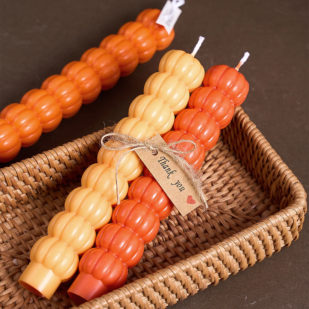 DIY Pumpkin Long Pole Candle Mold Halloween Stacking Pumpkin Scented Candle Acrylic Mold Holiday Plaster Craft Gift Making Tool