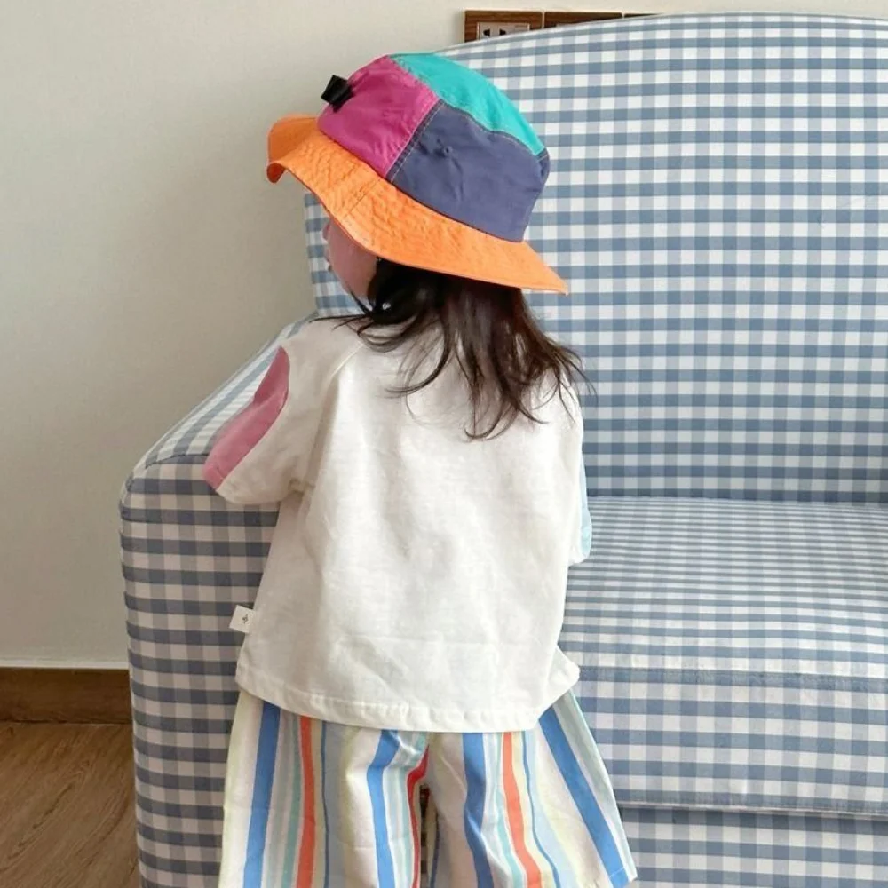 

Korean Baby Children Bucket Cap Summer Quick-dry Sunscreen Hat Waterproof Outdoor Fisherman Caps Boys Girls