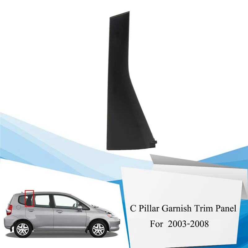 72761-SAG-H00 72721-SAG-H00 Cubierta de pilar C para ventana trasera izquierda Panel embellecedor de pilar exterior de puerta Auto para Honda Fit JAZZ GD1 GD3