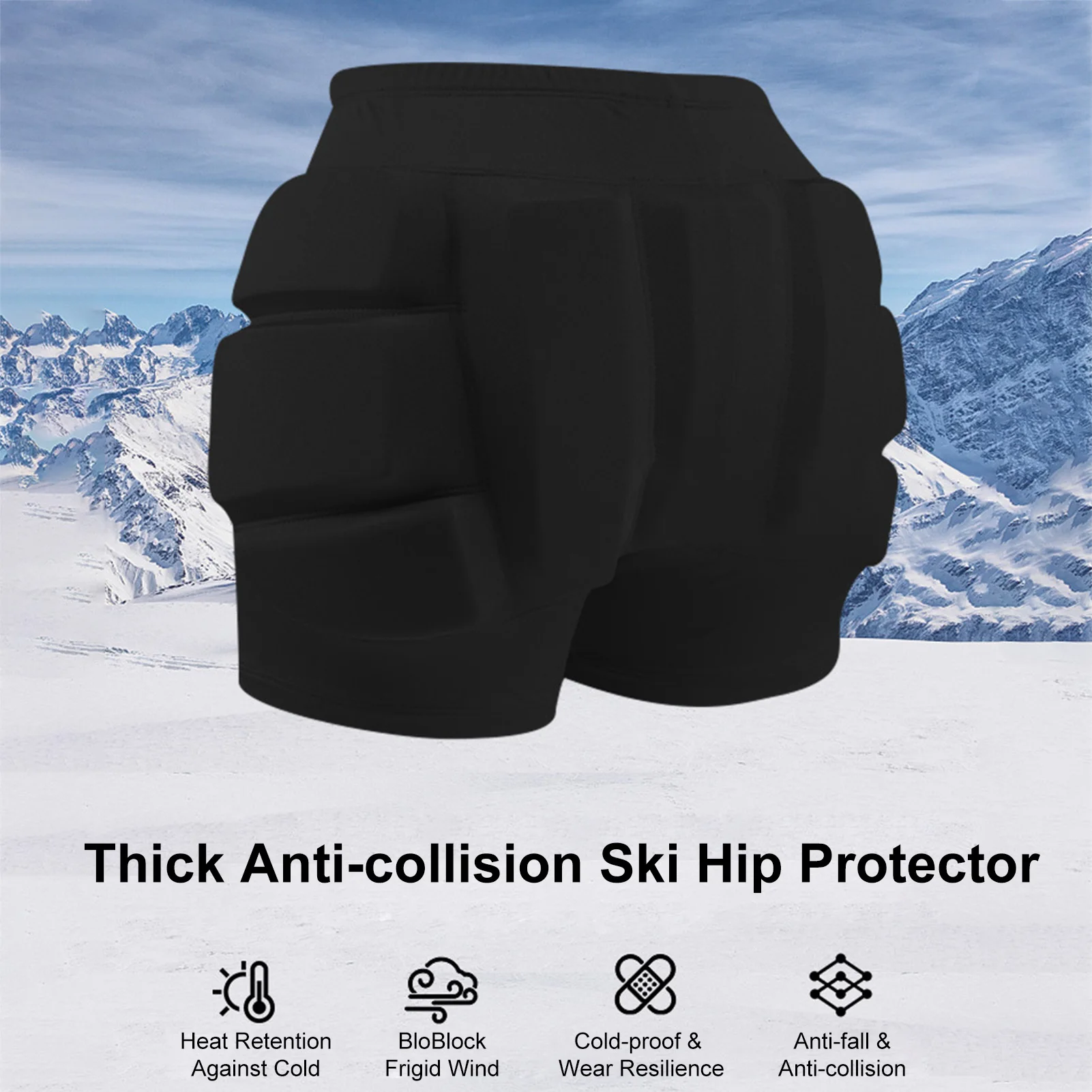 Kids Protective Padded Shorts Protective Gear Snowboard Hip Protection Pads for Skiing Skateboard Snowboarding Skating Teenagers