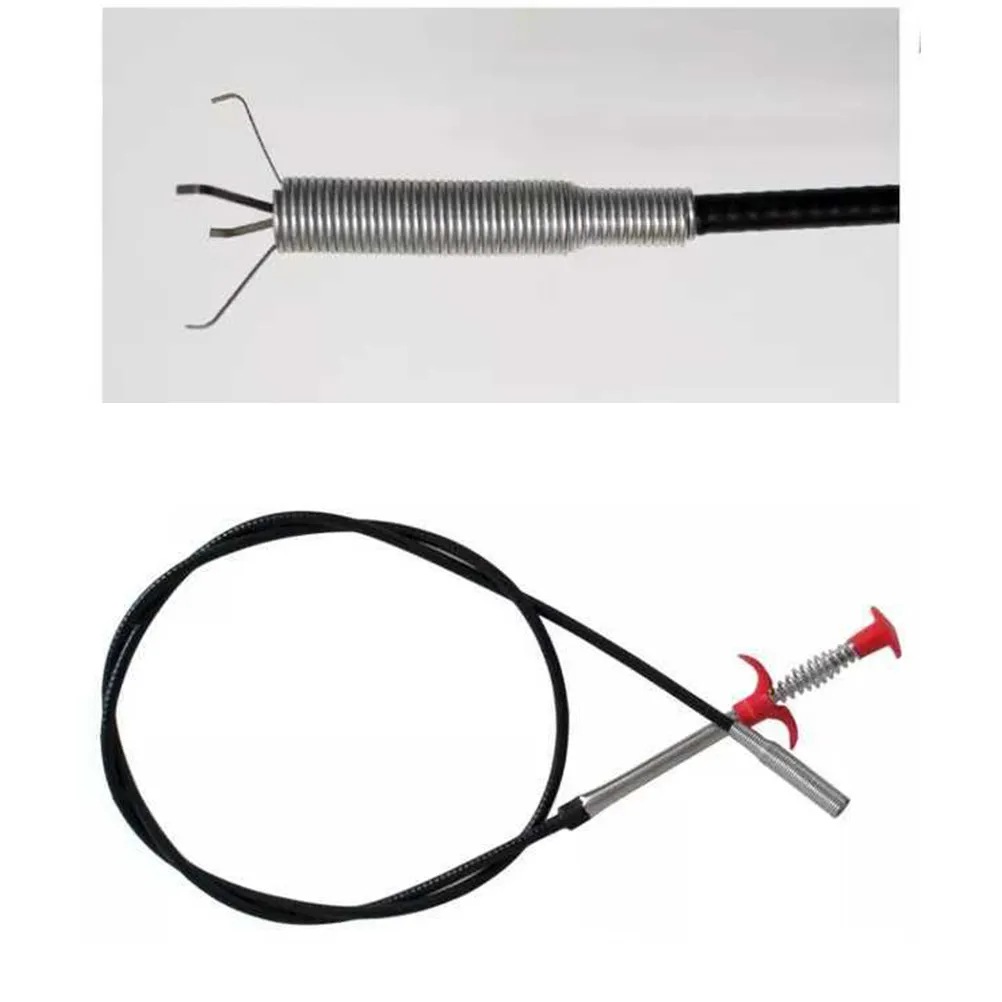 

Профессиональный инструмент для прочистки канализации: крюк для чистки кухонных раковин, 60 см, с многозубчатой пружиной, для удаления волос, для прочистки труб и стоков