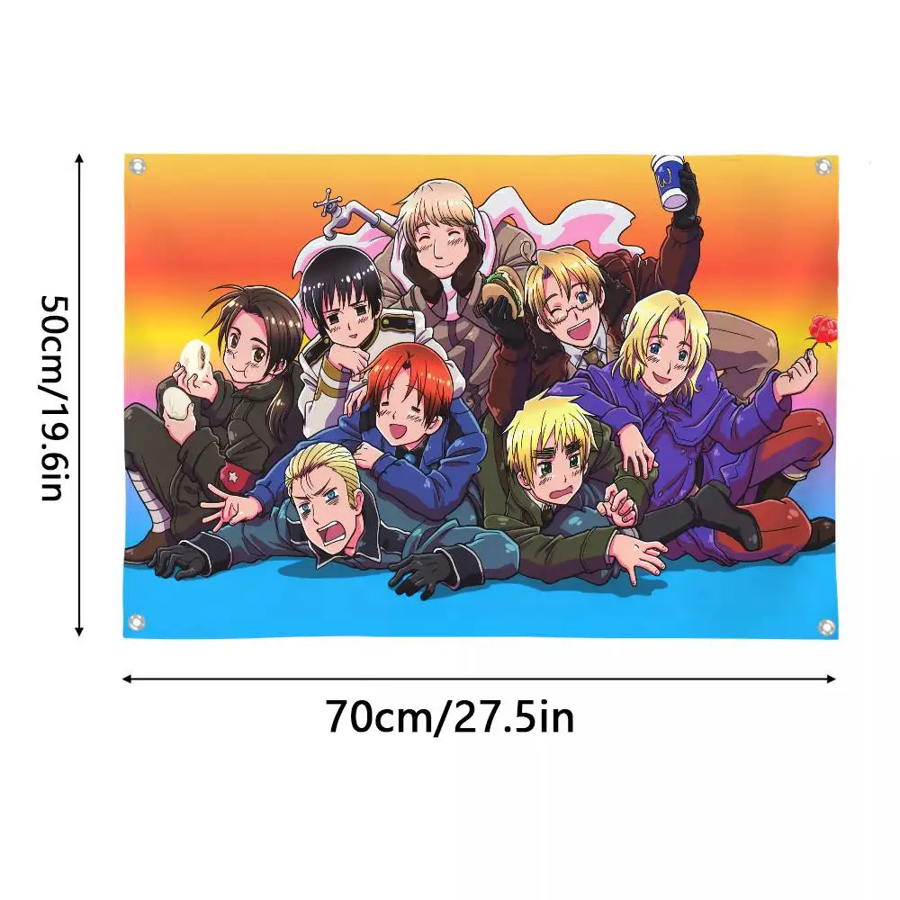 H-Hetalia W-World Stars العلم غرفة نوم المنزل وفي الهواء الطلق الجدار الشنق الحفل مطبوعة خلفية الديكور الفن راية #6