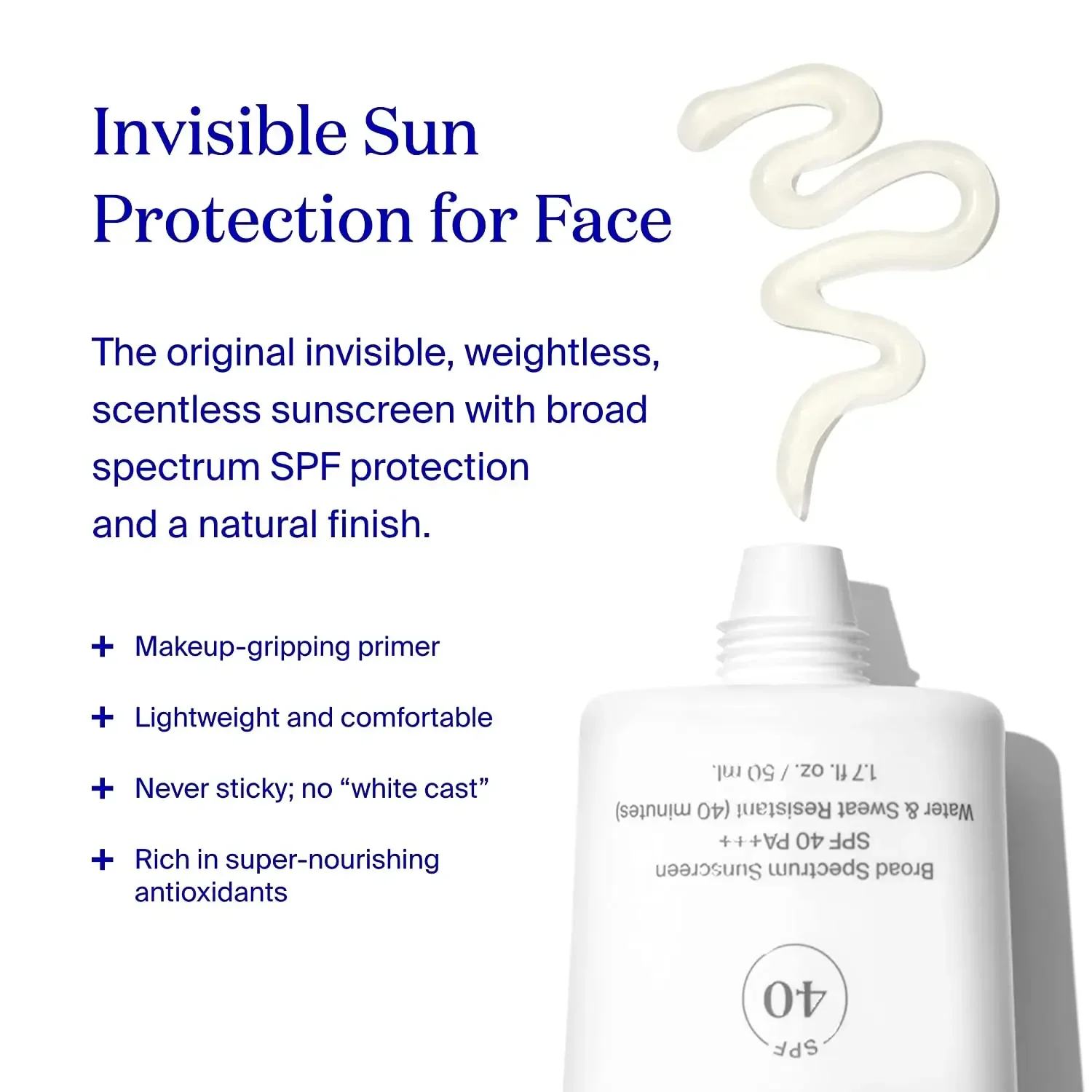 Supergoop Unseen Sunscreen Broad Spectrum Glowscreen Body Sunscreen SPF40 UV Protector Face Primer Base Cosmetic 50ml