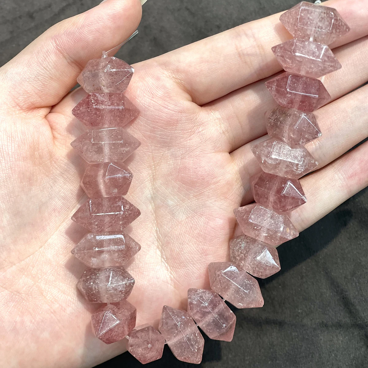 20 Stück/Strang, natürlicher Halbedelstein, Tigerauge/Amethyst, 10 x 20 mm, für die Schmuckherstellung, DIY-Halskette, Armband, Zubehör – Detail 2