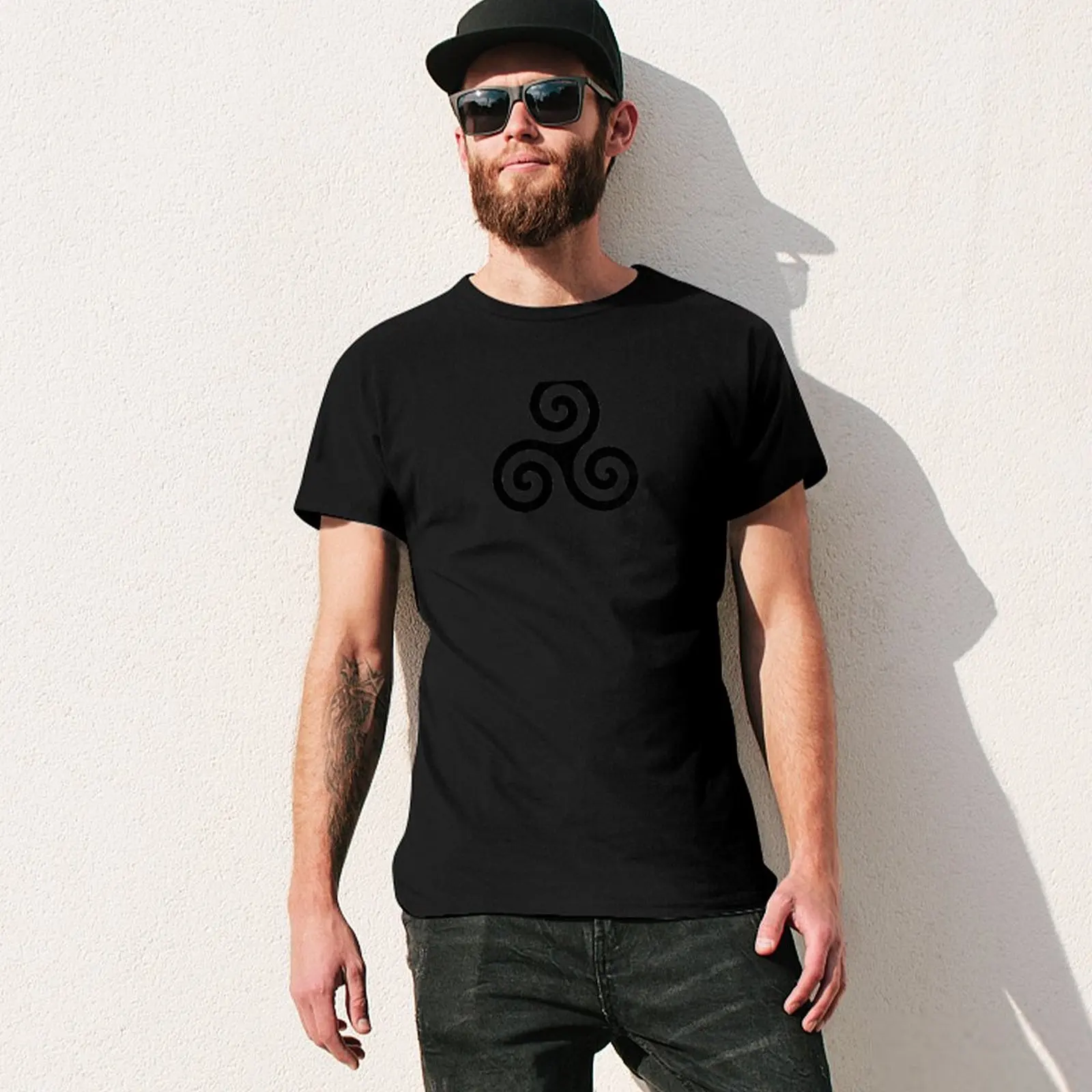 Triskelion T-Shirt cute tops cotton graphic tees heavyweights plus size clothes vintage t shirt men