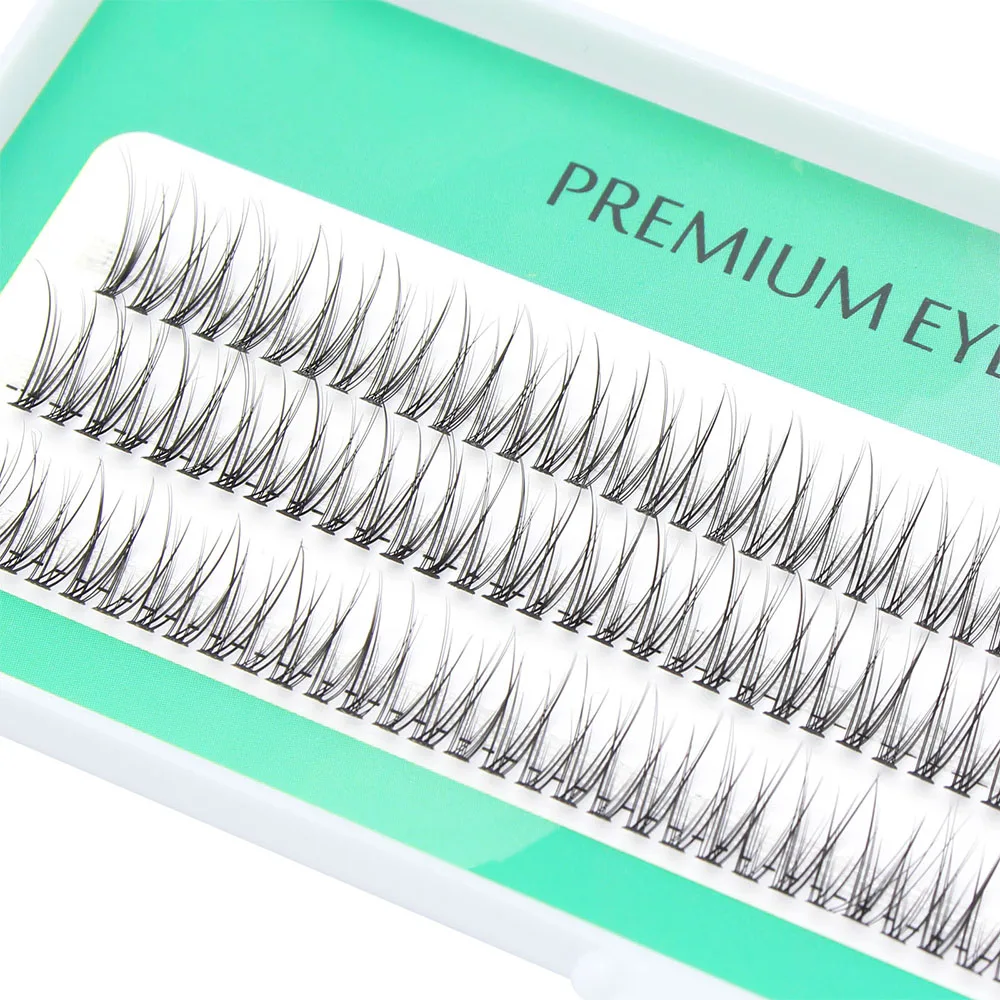 High quality 12D DOVETAIL eyelash personal graft false hair, mink false eyelashes extended personal eyelash bundle Natural Style