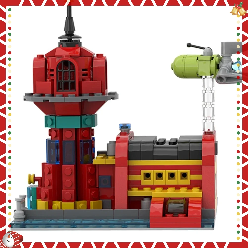 

Набор строительных блоков MOC Micro Space Ship-сделай сам, сборочные кирпичи, мини-планета Экспресс, модель космического корабля, дисплей для детей, взрослых, подарок