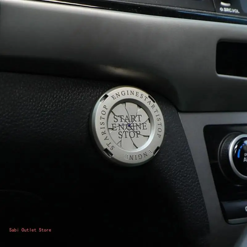 Auto Car Engine Stop Button Cover Push Rotatable Anti-Scratch Decors