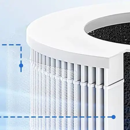 

Air Purifier Smoke Odor Negative Ion Generator USB Portable Air Cleaner for Household HEPA Filter Efficient Purifying Air