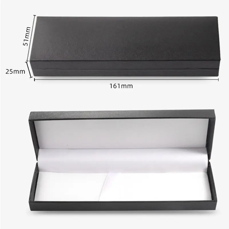 Imagem -06 - Black Gift Pen Case Rectangular Pen Box Canetas de Papel Bolsa Pequeno Pen Cases 16.1x5.1cm 20 Pcs