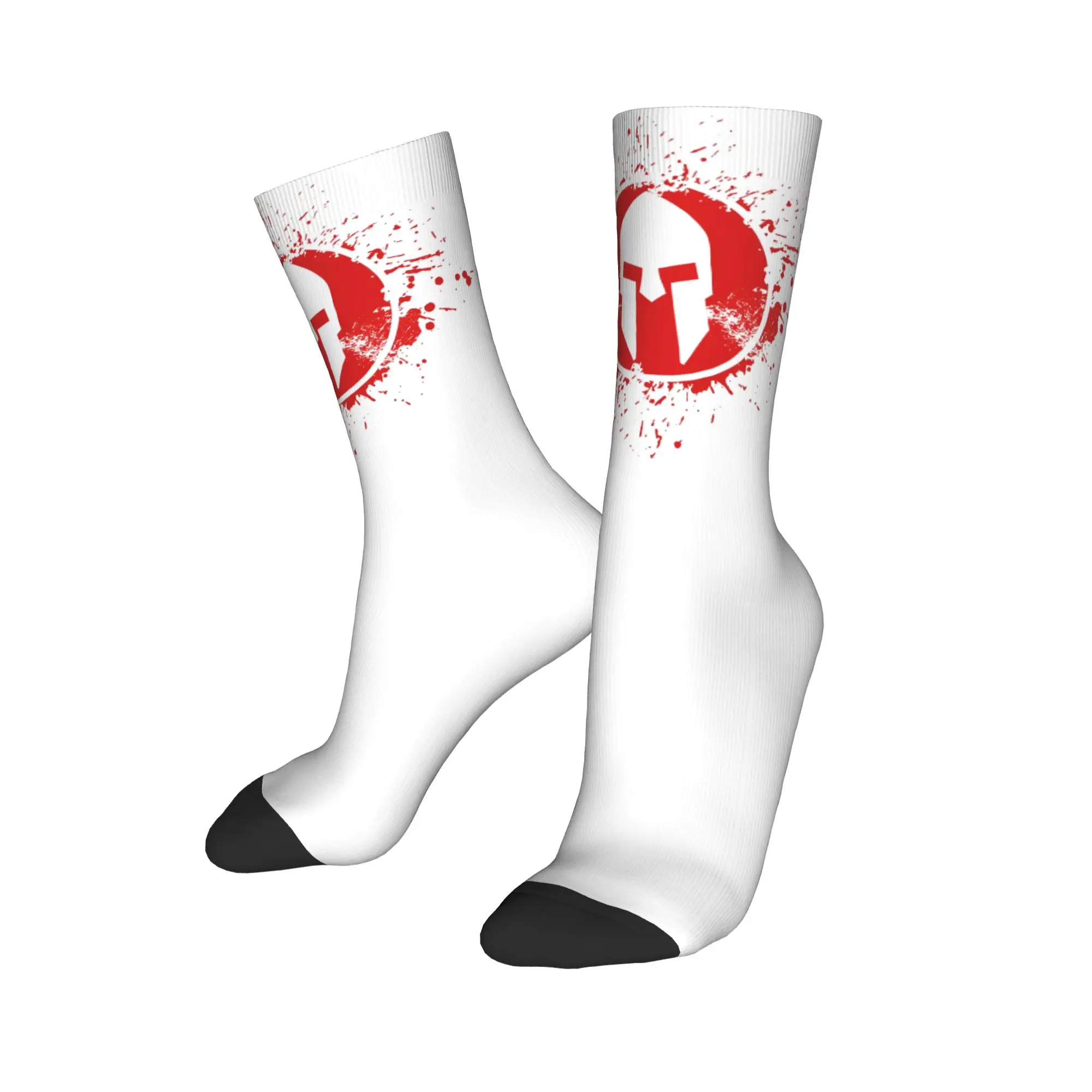Носки для спартанских гонок на заказ с забавным принтом для женщин и мужчин, эластичные носки для экипажа с логотипом Sparta Spirit на лето, осень и зиму