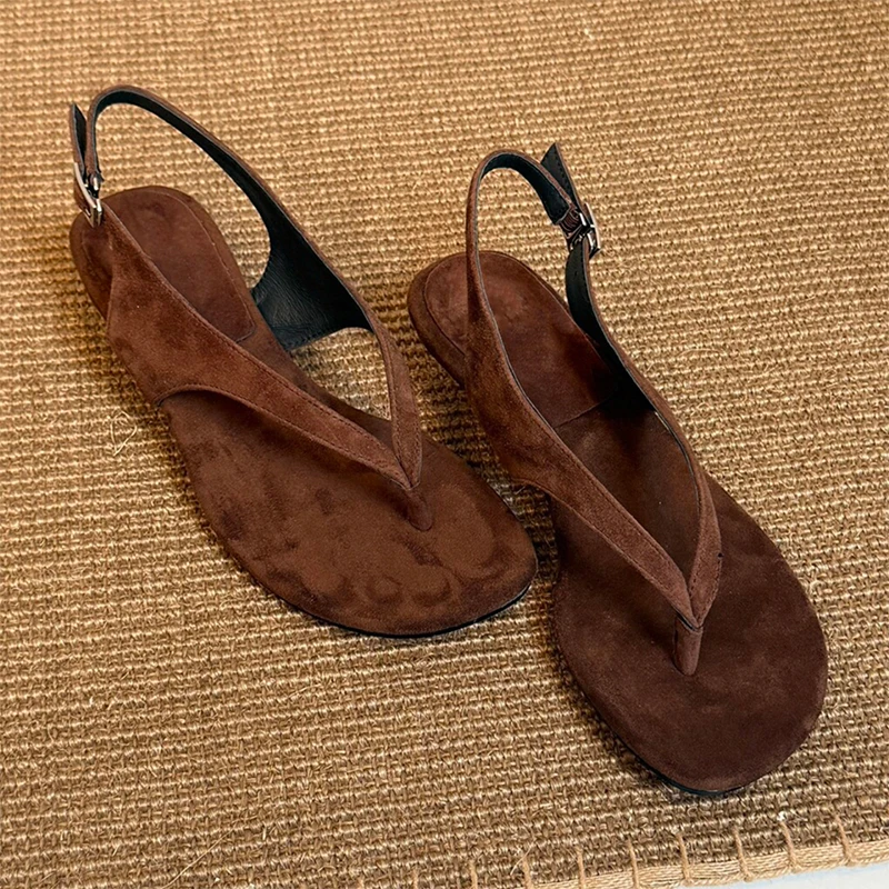 Clip Toe Sandals for Women Heeled Shoes Fashion Casual Slippers Beach Walking Flip Flops Dress Designer Female Slides view 4