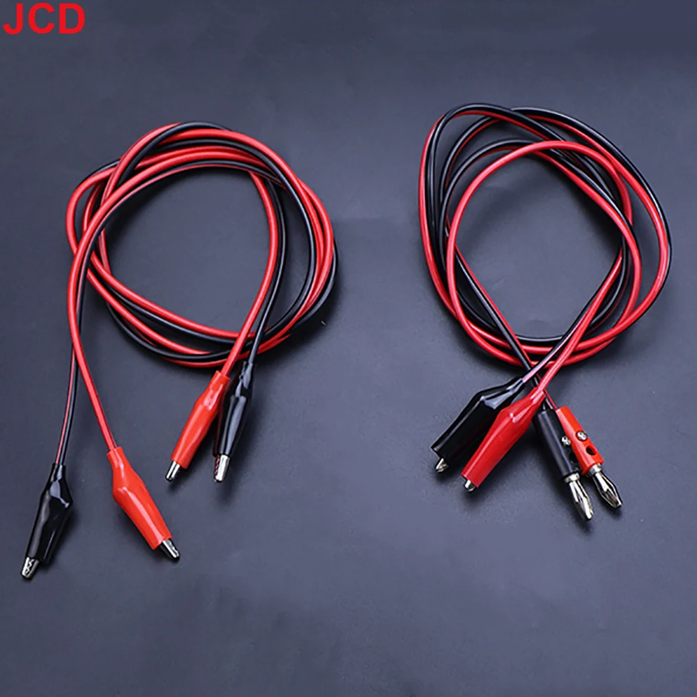 

2pcs Banana Plug to Alligator Clip Test Lead Cable Line Wire, 4mm Banana Plug for Multi-Meter, Electrical Test Jumper Wire 100cm