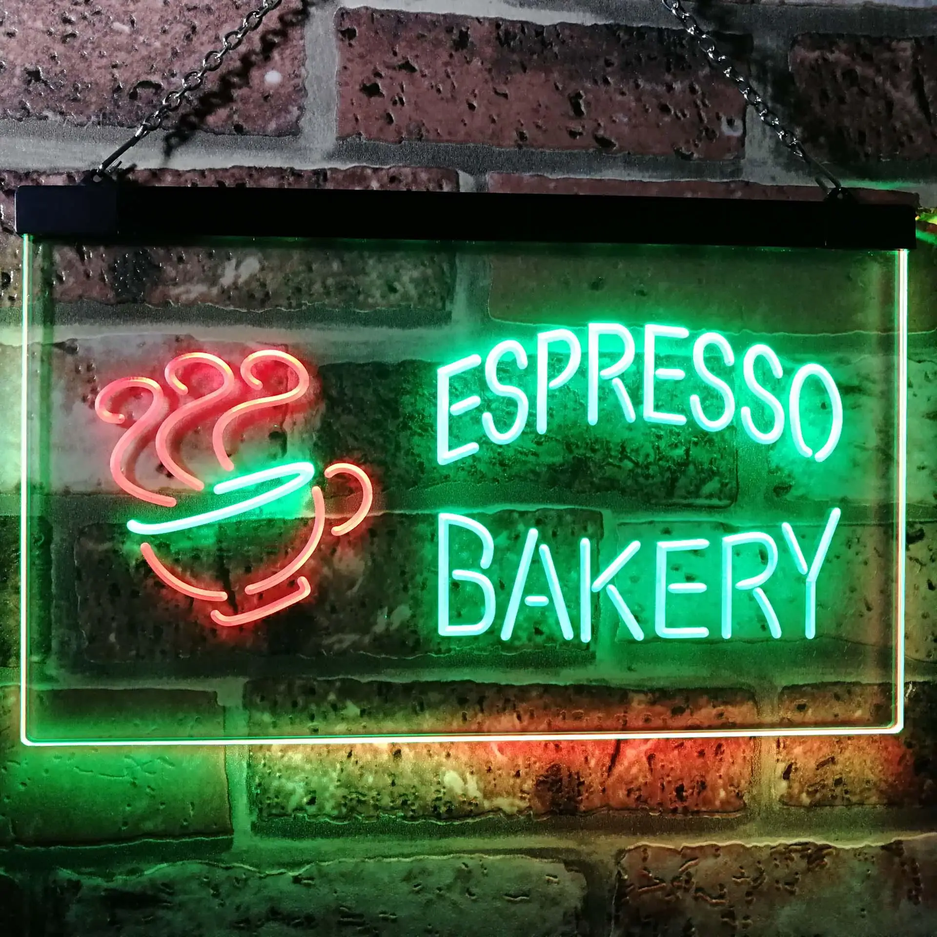 

Espresso Bakery. with Hot Coffee Dual Color Led Neon Sign st6-i2497