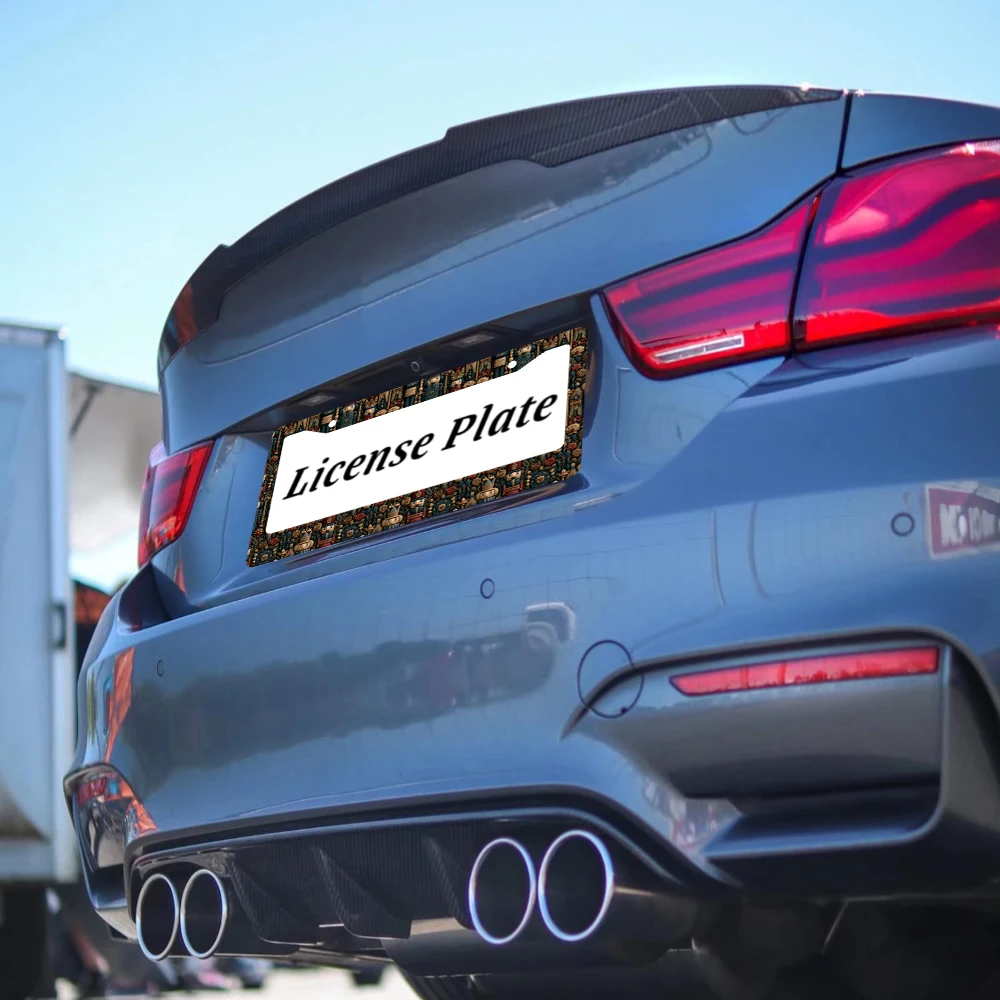 1 قطعة نمط كسارة البندق الأزرق والأحمر الرجعية 2-Hole إطار لوحة الترخيص ، مادة الألومنيوم ، 6x12 بوصة مع مجموعة المسمار ، كاليفورنيا خمر