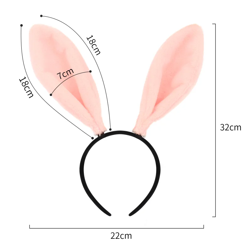 Sexy Rabbit Ears Headband Anime Rabbit Ears Headdress Hair Accessories JK Girl Halloween Party Cosplay Props Hairpin Hair Hoop