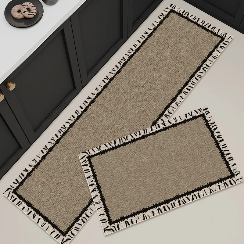 Kitchen Floor Mat PVC Waterproof Anti-slip Carpet Leather Oil-proof Foot Mats Simple Modern Home Decoration Long Rugs 주방 카펫