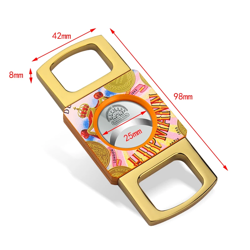 

Портативный резак для сигар, лезвие с двойным лезвием, плоские острые гладкие кубинские ножницы для сигар, плоскогубцы, курительные аксессуары, подарочная коробка
