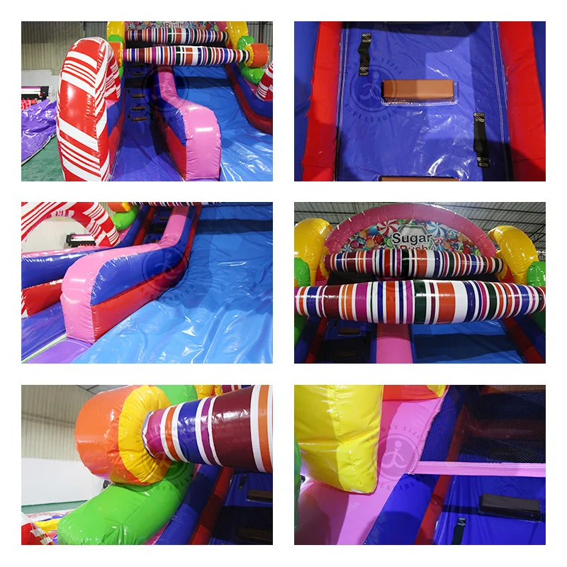 Colorful children's outdoor inflatable slide castle, high quality inflatable slide castle