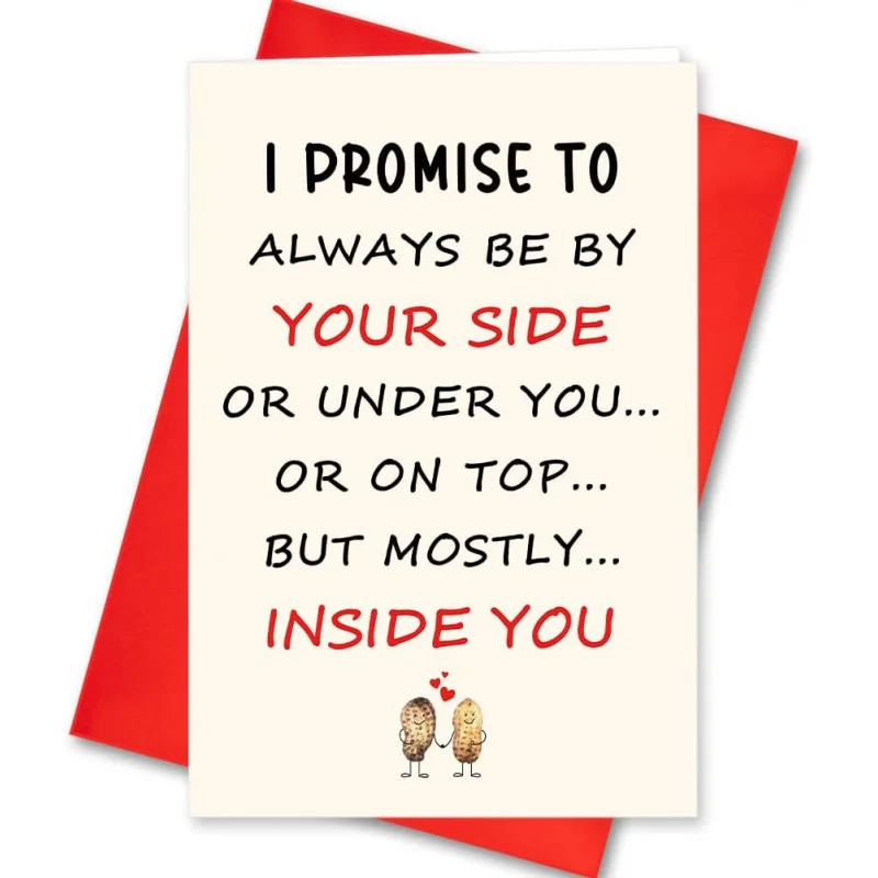 การ์ดวันวาเลนไทน์ตลก ภรรยา แฟน ฉันสัญญาว่าจะอยู่ข้างคุณ วันครบรอบ วันเกิด งานแต่งงาน