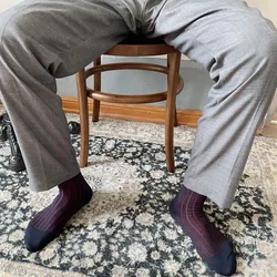 Man's Calf Socks Cotton Socks Casual Dressing Mature Man Adult Man's Cotton Socks