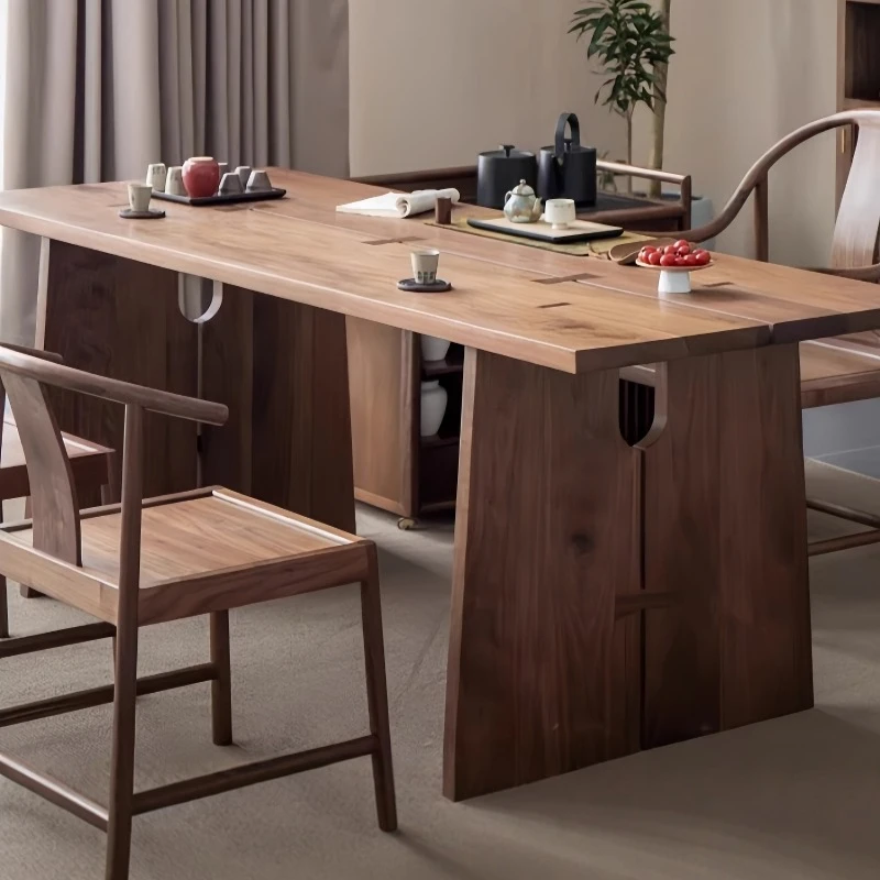 

All solid wood large board table, medieval ash wood dining table, tea table