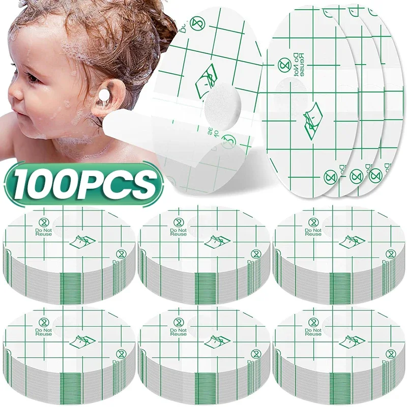 Disposable Ear Stickers Adults Baby Shower Waterproof Ear Pad Covers Salon Hairdressing Dye Shield Swimming Anti-Wear Heel Patch