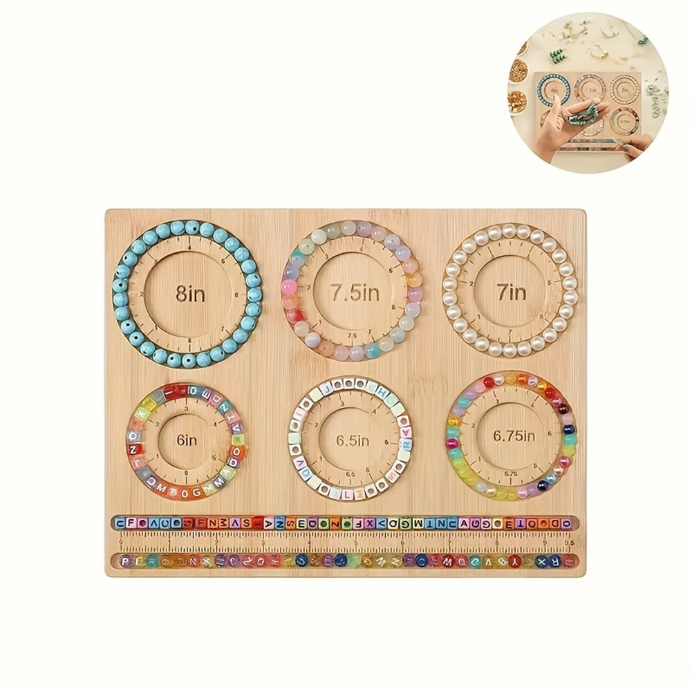 متعدد سوار الخشب الديكور مجلس الديكور المنظم الديكور صينية لوحة حبة صانع لصنع المجوهرات قلادة أداة قياس #6