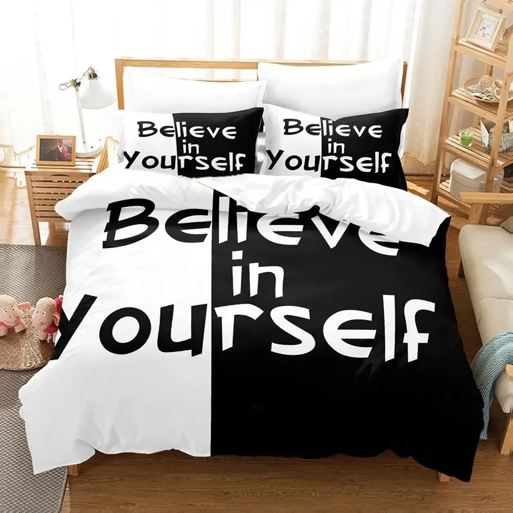 New Hip Hop Misc Motivational Bedding Set Cartoon Anime three-piece set Adult Kid Bedroom Duvetcover Sets 3D Kawaii literie