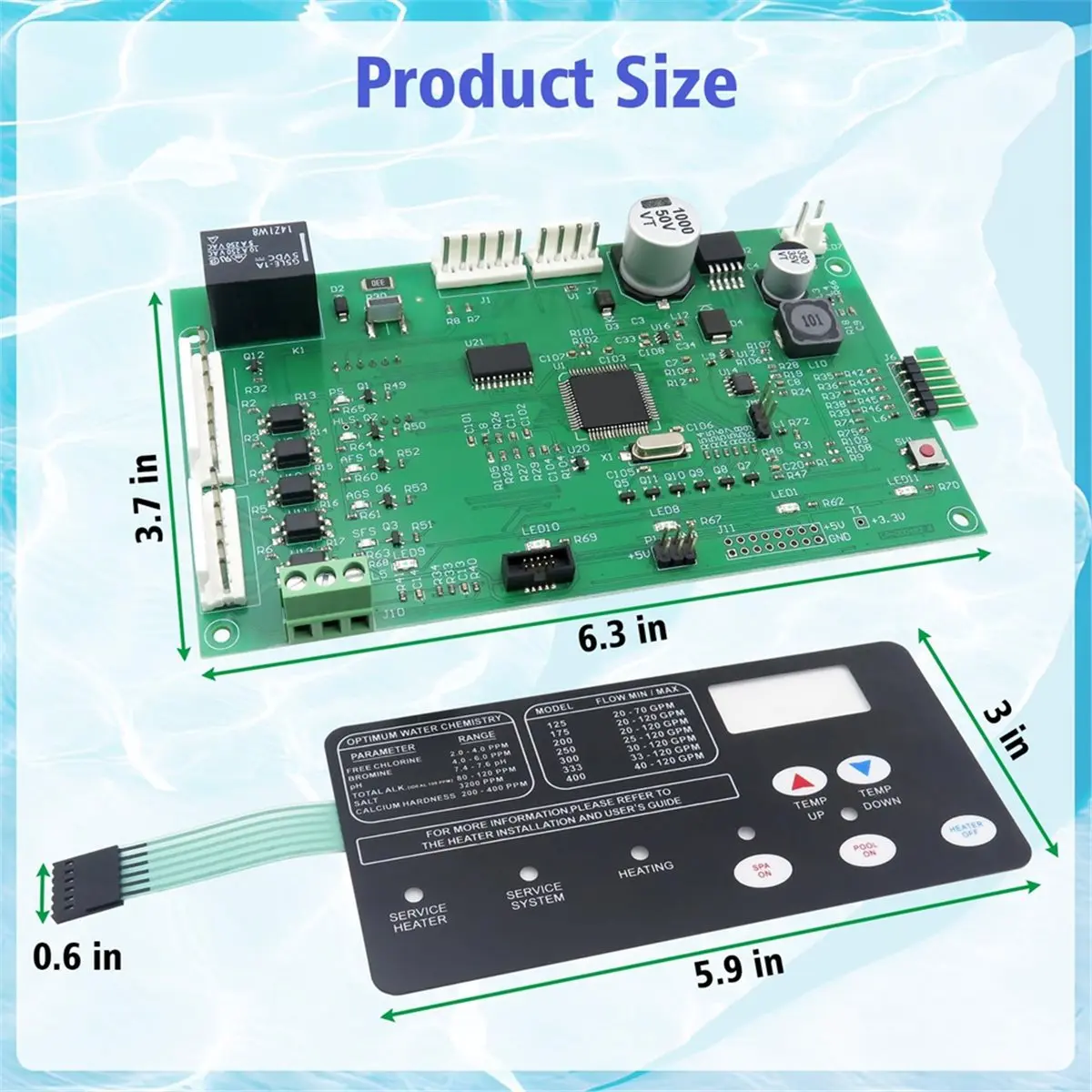 

Digital Essentials 42002-0007S Control Board Kit(461105) with 472610Z Switch Pad Compatible, Replacement for MasterTemp 400/300/