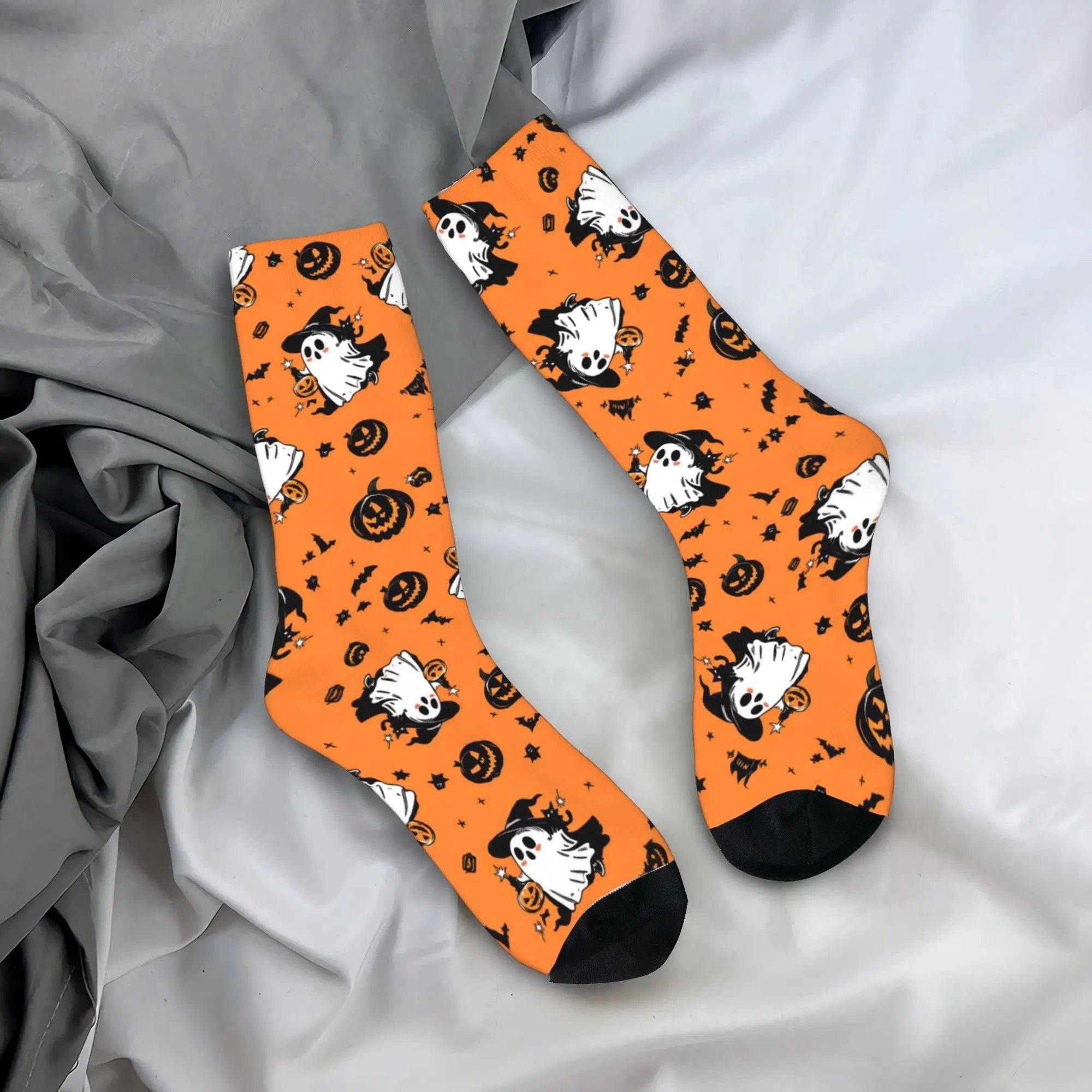 Halloween Ghost Pumpkin Spooky Trick Or Treat Witch Socks Merch For Men Women  Cozy Socks Cute Best Gifts