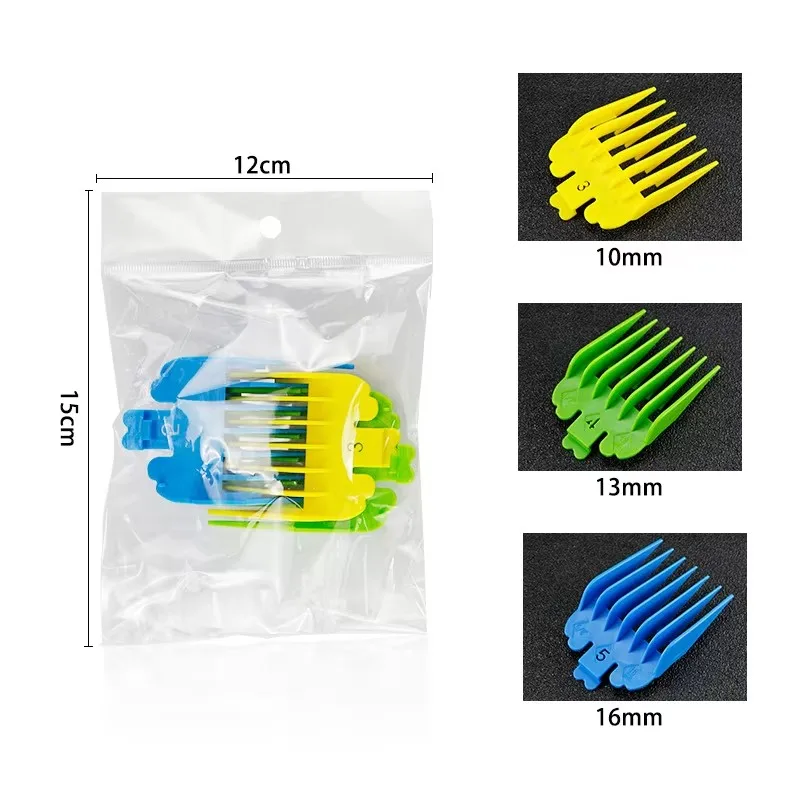 10 ชิ้นพลาสติก Men Hair Clipper หวีจํากัดสําหรับชายตัดผมตัดท่องเที่ยวเปลี่ยนสิ่งที่แนบมาผม Trimmer Salon จัดแต่งทรงผมเครื่องมือ