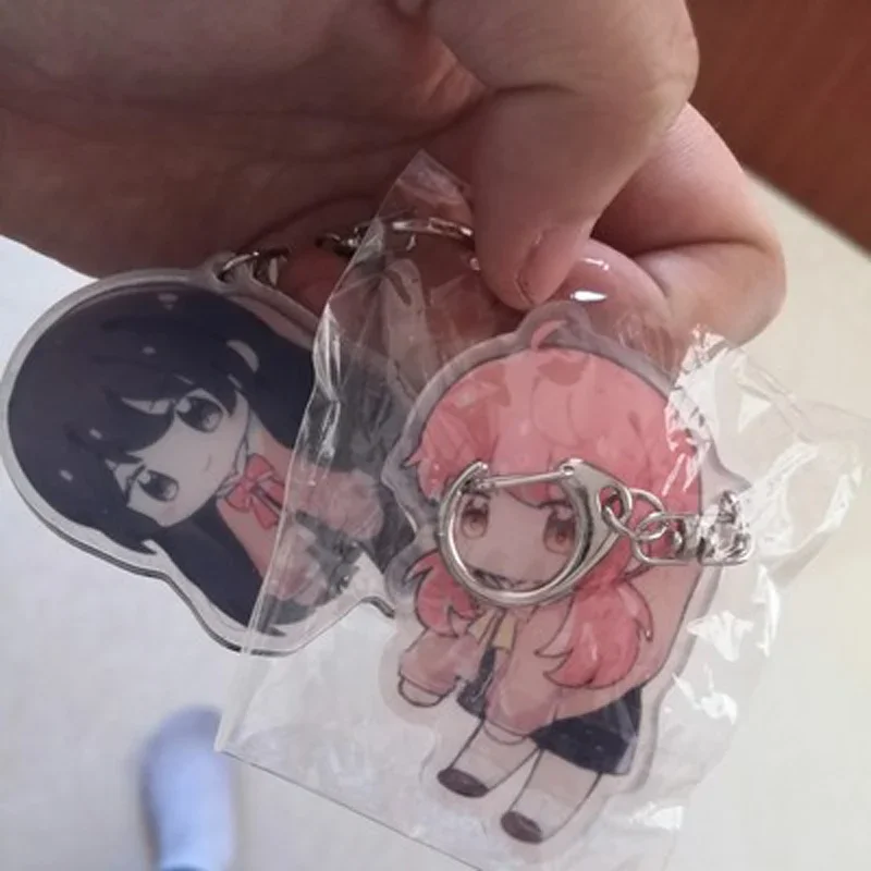 Anime Keychain Nanami Touko Saeki Sayaka Acrylic Keyring Strap Figure Hanging Accessories Key Hain 1 Pair