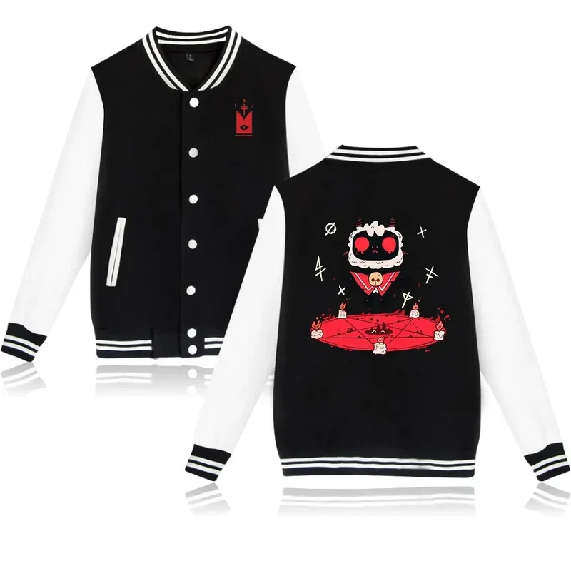 Hot Game Cult of The Lamb Baseball Jacket Women Men Bomber Jacket Outerwear Streetwear Hip Hop Baseball Uniform Harajuku Tops