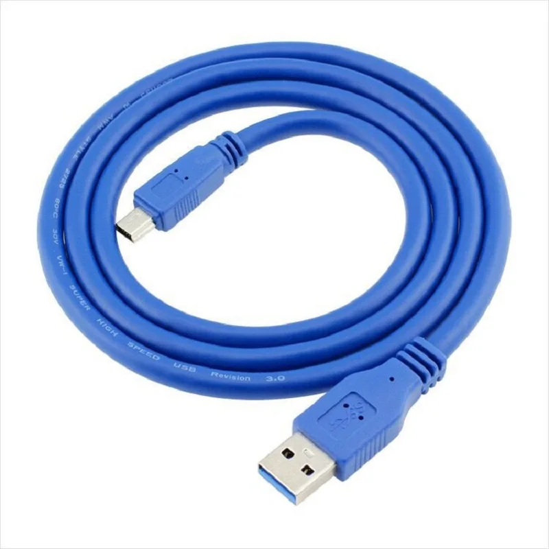 USB 3.0 typ A do Mini USB 10 pin B przedłużacz wtyczka podłączenie męska do męskiej Super prędkość odprowadzenia 5 gb/s Extender kod USB 3.0 Mini