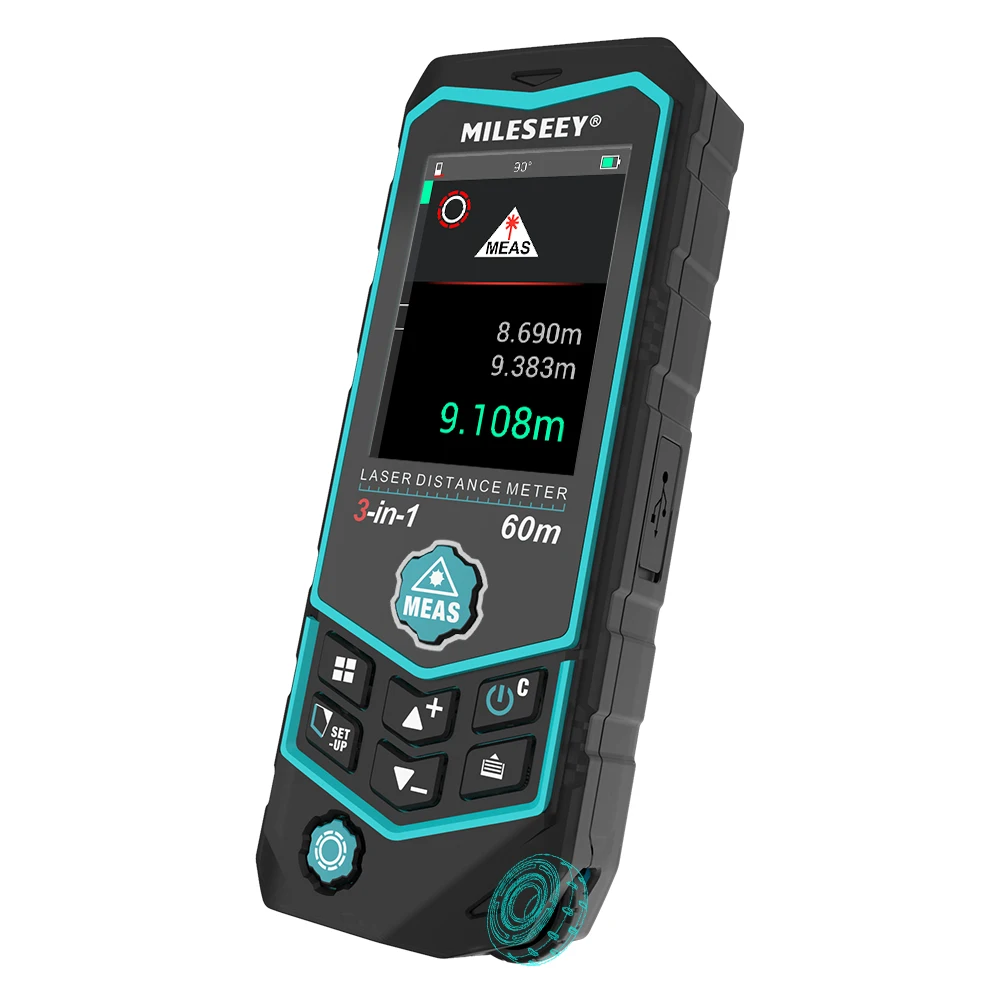 Multifunctional Mileseey R2B 100m Wheel Measurement Outdoor Chinese and English voice broadcast Laser Distance Meter